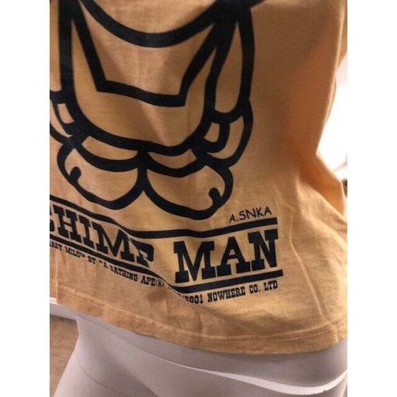 PREOWNED UNISEX BAPE A BATHING APE A.SNKA BABY MILO YELLOW T SHIRT SIZE XSMALL - Picture 3 of 5